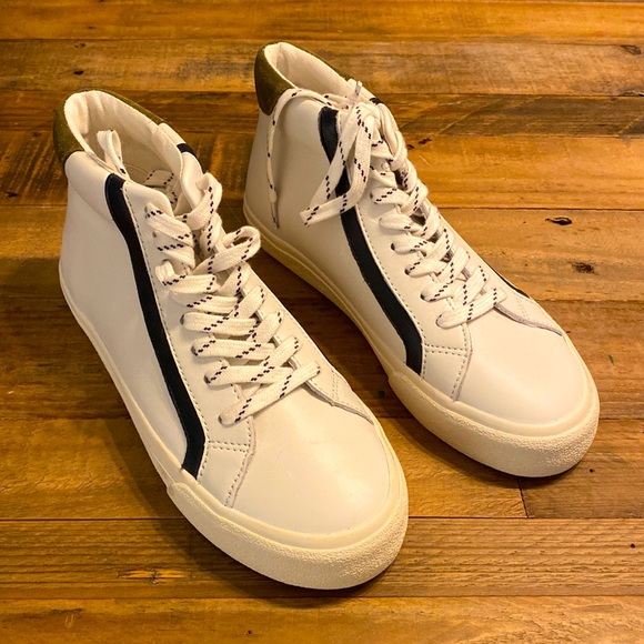 Madewell leather high tops, white, women’s 6.5 - Picture 2 of 5